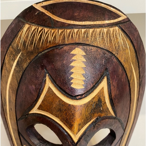 EUC Vintage African Hand Carved and Crafted Wooden Tribal Mask - Picture 3 of 9